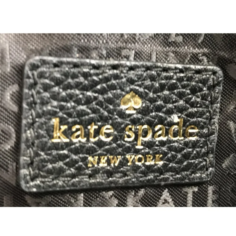 Kate Spade Black Leather Bow Satchel Shoulder Bag